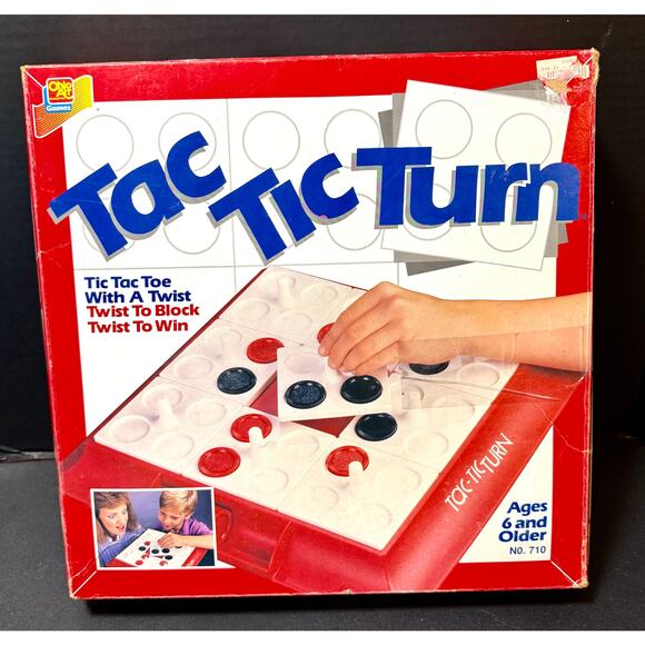 Vintage 1988 Ohio Art TIC TAC TURN Family Board Game Tic-Tac-Toe with a Twist - Picture 1 of 3